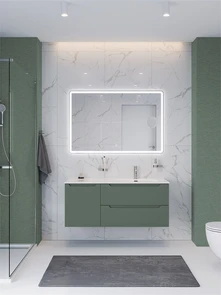 {{photo.Alt || photo.Description || 'Тумба с раковиной подвесная с двумя ящиками и одной дверцей BelBagno ЭТНА (ETNA) 120 Еловый Матовый правая, раковина BB1200ETL-R'}}