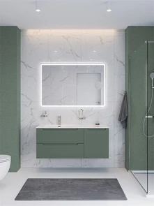 {{photo.Alt || photo.Description || 'Тумба с раковиной подвесная с двумя ящиками и одной дверцей BelBagno ЭТНА (ETNA) 120 Еловый Матовый левая, раковина BB1200ETL-L'}}