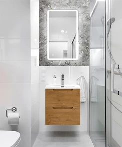 {{photo.Alt || photo.Description || 'Тумба с раковиной подвесная BelBagno ЭТНА (ETNA) 50 Rovere Nature, раковина белая'}}