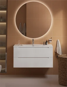 {{photo.Alt || photo.Description || 'Тумба с раковиной подвесная BelBagno ЭТНА (ETNA) 100 Bianco Opaco, раковина белая BB-8099-100'}}