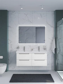 {{photo.Alt || photo.Description || 'Тумба с раковиной подвесная с четырьмя ящиками BelBagno ЭТНА (ETNA) 120 Белый Матовый, раковина BB-8078-120-2'}}