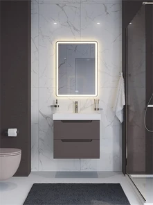{{photo.Alt || photo.Description || 'Тумба с раковиной подвесная BelBagno ЭТНА (ETNA) 60 Темно-Серый Матовый, раковина BB-8078-60'}}