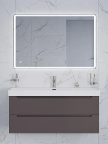 {{photo.Alt || photo.Description || 'Тумба с раковиной подвесная BelBagno ЭТНА (ETNA) 120 Темно-Серый Матовый, раковина BB-8078-120'}}