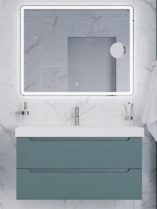 {{photo.Alt || photo.Description || 'Тумба с раковиной подвесная BelBagno ЭТНА (ETNA) 100 Голубой Матовый, раковина BB-8078-100'}}