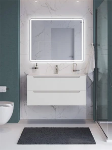 {{photo.Alt || photo.Description || 'Тумба с раковиной подвесная BelBagno ЭТНА (ETNA) 100 Белый Матовый, раковина LOV-1000-LVB'}}