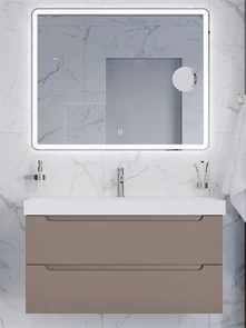 {{photo.Alt || photo.Description || 'Тумба с раковиной подвесная BelBagno ЭТНА (ETNA) 100 Бежевый Матовый, раковина BB-8078-100'}}