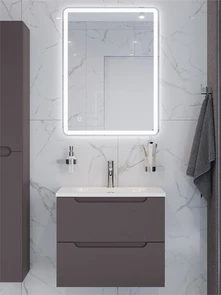{{photo.Alt || photo.Description || 'Тумба с раковиной подвесная BelBagno ЭТНА (ETNA) 60 Темно-Серый Матовый, раковина BB-8099-60'}}