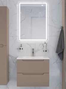 {{photo.Alt || photo.Description || 'Тумба с раковиной подвесная BelBagno ЭТНА (ETNA) 60 Бежевый Матовый, раковина BB-8099-60'}}