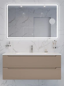 {{photo.Alt || photo.Description || 'Тумба с раковиной подвесная BelBagno ЭТНА (ETNA) 120 Бежевый Матовый, раковина BB-8099-120'}}