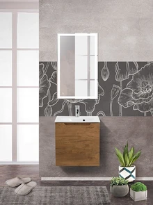 {{photo.Alt || photo.Description || 'Тумба с раковиной подвесная с одним ящиком BelBagno ЭТНА (ETNA) 50 Rovere Nature, раковина белая'}}