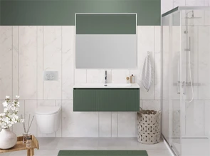 {{photo.Alt || photo.Description || 'Тумба с раковиной подвесная с одним ящиком BelBagno ФОРМАТ (UNO) 100 Еловый Матовый, раковина BB-8099-100'}}