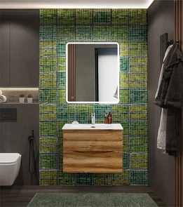 {{photo.Alt || photo.Description || 'Тумба с раковиной подвесная BelBagno МАРИНА (MARINO) 70 Rovere Rustico, раковина белая'}}