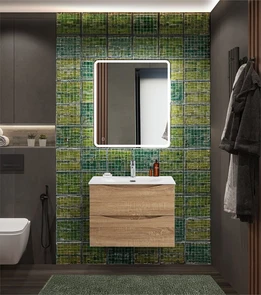 {{photo.Alt || photo.Description || 'Тумба с раковиной подвесная BelBagno МАРИНА (MARINO) 70 Rovere Bianco, раковина белая'}}