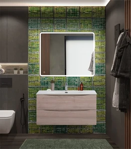{{photo.Alt || photo.Description || 'Тумба с раковиной подвесная BelBagno МАРИНА (MARINO) 100 Rovere Grigio, раковина BB-8099-100'}}