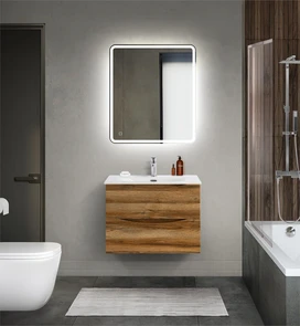 {{photo.Alt || photo.Description || 'Тумба с раковиной подвесная BelBagno МАРИНА (MARINO) 70 Rovere Rustico, раковина белая'}}