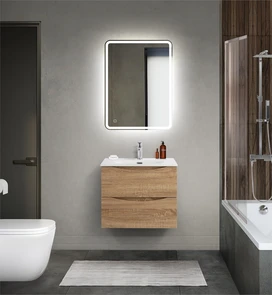{{photo.Alt || photo.Description || 'Тумба с раковиной подвесная BelBagno МАРИНА (MARINO) 60 Rovere Bianco, раковина белая'}}