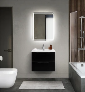 {{photo.Alt || photo.Description || 'Тумба с раковиной подвесная BelBagno МАРИНА (MARINO) 60 Nero Lucido, раковина белая'}}