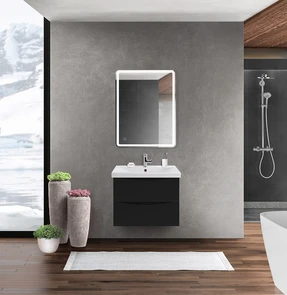 {{photo.Alt || photo.Description || 'Тумба с раковиной подвесная BelBagno МАРИНА (MARINO) 60 Nero Lucido, раковина белая'}}
