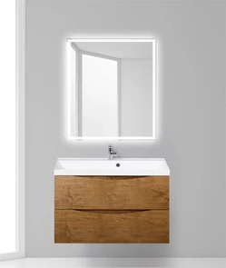 {{photo.Alt || photo.Description || 'Тумба с раковиной подвесная BelBagno МАРИНА (MARINO) 90 Rovere Nature, раковина белая'}}