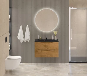 {{photo.Alt || photo.Description || 'Тумба с раковиной подвесная BelBagno МАРИНА (MARINO) 80 Rovere Nature, раковина чёрная BB800/450-LV-ART-PR-NERO'}}