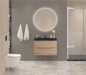 {{photo.Alt || photo.Description || 'Тумба с раковиной подвесная BelBagno МАРИНА (MARINO) 80 Rovere Bianco, раковина чёрная BB800/450-LV-ART-PR-NERO'}}