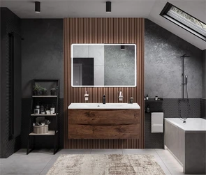 {{photo.Alt || photo.Description || 'Тумба с раковиной подвесная BelBagno МАРИНА (MARINO) 120 Rovere Moro, раковина белая'}}