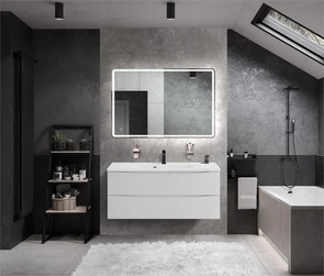 {{photo.Alt || photo.Description || 'Тумба с раковиной подвесная BelBagno МАРИНА (MARINO) 120 Bianco Opaco, раковина белая'}}