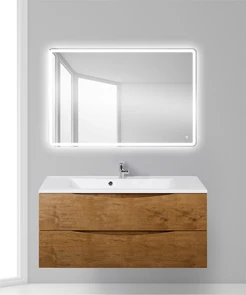 {{photo.Alt || photo.Description || 'Тумба с раковиной подвесная BelBagno МАРИНА (MARINO) 110 Rovere Nature, раковина белая'}}