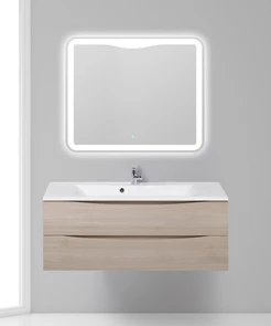{{photo.Alt || photo.Description || 'Тумба с раковиной подвесная BelBagno МАРИНА (MARINO) 110 Rovere Grigio, раковина белая'}}