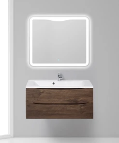 {{photo.Alt || photo.Description || 'Тумба с раковиной подвесная BelBagno МАРИНА (MARINO) 100 Rovere Moro, раковина белая'}}