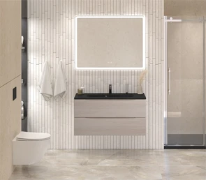 {{photo.Alt || photo.Description || 'Тумба с раковиной подвесная BelBagno МАРИНА (MARINO) 100 Rovere Grigio, раковина чёрная BB1000/445-LV-ART-PR-NERO'}}
