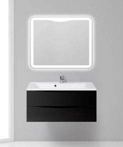 {{photo.Alt || photo.Description || 'Тумба с раковиной подвесная BelBagno МАРИНА (MARINO) 100 Nero Lucido, раковина белая'}}