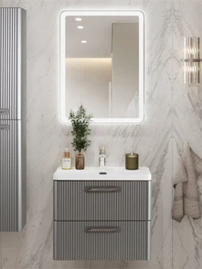 {{photo.Alt || photo.Description || 'Тумба с раковиной подвесная BelBagno ТЕХНО (DUE) 60 Сатин, ручки - Сатиновый никель'}}