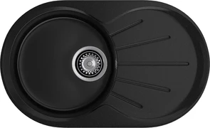 {{photo.Alt || photo.Description || 'GRANFEST Мойка композит RONDO GF-R--750L чаша с крылом 750*460мм  черный арт.GF-'}}