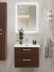 {{photo.Alt || photo.Description || 'Тумба с раковиной подвесная BelBagno ТЕХНО (DUE) 50 Noce, ручки белые'}}