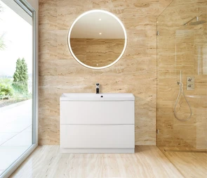 {{photo.Alt || photo.Description || 'Тумба с раковиной напольная BelBagno МАРИНА (MARINO) 80 Bianco Lucido, раковина белая'}}