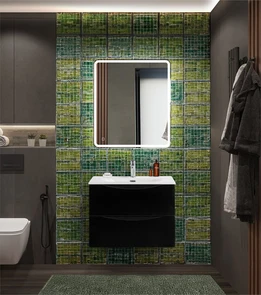 {{photo.Alt || photo.Description || 'Тумба с раковиной подвесная BelBagno МАРИНА (MARINO) 70 Nero Lucido, раковина белая'}}