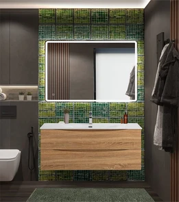 {{photo.Alt || photo.Description || 'Тумба с раковиной подвесная BelBagno МАРИНА (MARINO) 120 Rovere Bianco, раковина белая'}}