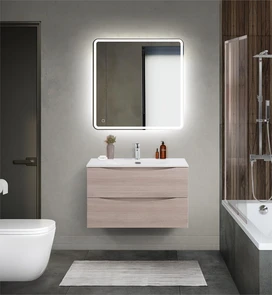 {{photo.Alt || photo.Description || 'Тумба с раковиной подвесная BelBagno МАРИНА (MARINO) 80 Rovere Grigio, раковина белая'}}