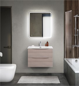 {{photo.Alt || photo.Description || 'Тумба с раковиной подвесная BelBagno МАРИНА (MARINO) 70 Rovere Grigio, раковина белая'}}