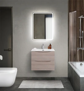 {{photo.Alt || photo.Description || 'Тумба с раковиной подвесная BelBagno МАРИНА (MARINO) 60 Rovere Grigio, раковина белая'}}
