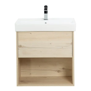{{photo.Alt || photo.Description || 'Тумба с раковиной подвесная с одним ящиком BelBagno НЕОН (NEON) 60 Pino Bianco, раковина белая'}}
