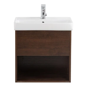 {{photo.Alt || photo.Description || 'Тумба с раковиной подвесная с одним ящиком BelBagno НЕОН (NEON) 50 Rovere Scuro, раковина белая'}}