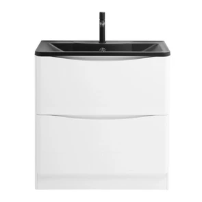 {{photo.Alt || photo.Description || 'Тумба с раковиной напольная BelBagno ИСТОЧНИК (ACQUA) 100 Bianco Lucido, раковина чёрная'}}