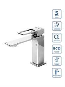 {{photo.Alt || photo.Description || 'LUCE Смеситель для раковины без донного клапана, хром LUC-LVM-CRM'}}