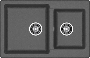 {{photo.Alt || photo.Description || 'GRANFEST Мойка композит PRACTIK GF-P--780K 2 чаши 780*510 мм графит арт.GF-'}}