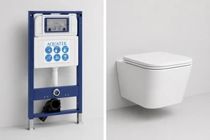 {{photo.Alt || photo.Description || 'рама AQUATEK INS-0000023 (без клавиши и крепежа) +звукоизоляционная прокладка подвесной унитаз Дельта AQ1911-00 тонкое сиденье с механизмом плавного закрывания'}}