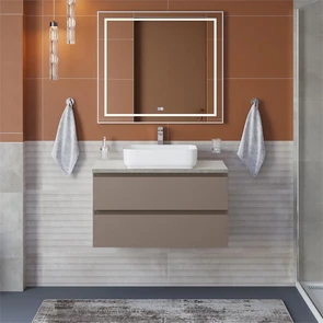 {{photo.Alt || photo.Description || 'Тумба со столешницей подвесная BelBagno СТРУКТУРА (KRAFT) 80 Бежевый матовый, столешница KEP-80-MGL'}}