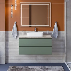 {{photo.Alt || photo.Description || 'Тумба со столешницей подвесная BelBagno СТРУКТУРА (KRAFT) 100 Еловый Матовый, столешница KEP-100-MGL'}}