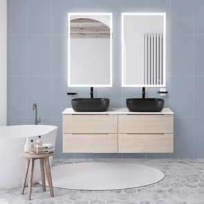 {{photo.Alt || photo.Description || 'Тумбы со столешницей подвесная BelBagno ЭТНА (ETNA) 140 Rovere Grigio'}}